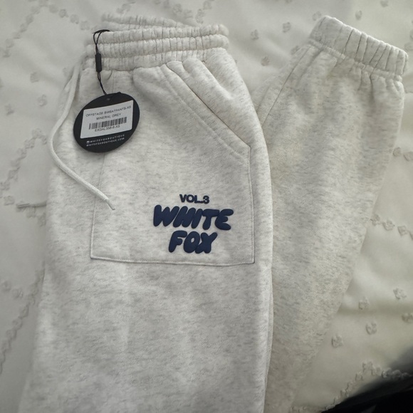 White fox mineral grey and navy joggers - Picture 1 of 2